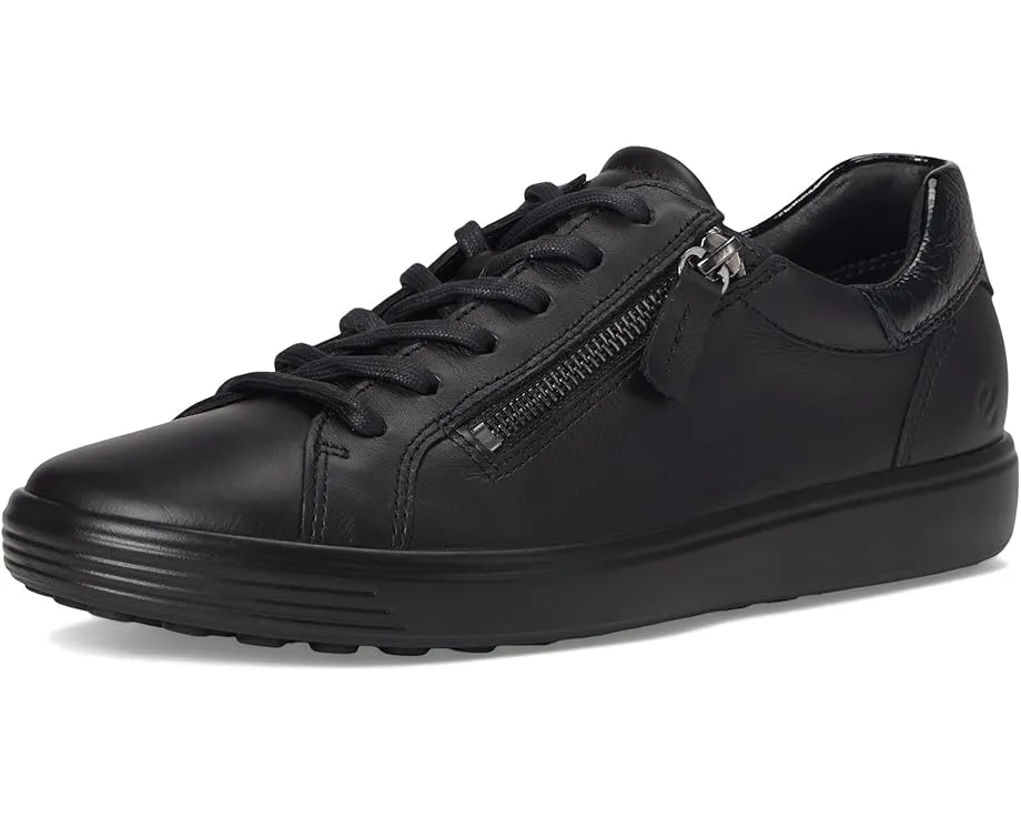 Кроссовки ECCO Soft 7 Side Zip Lace с боковой молнией и кожаным верхом