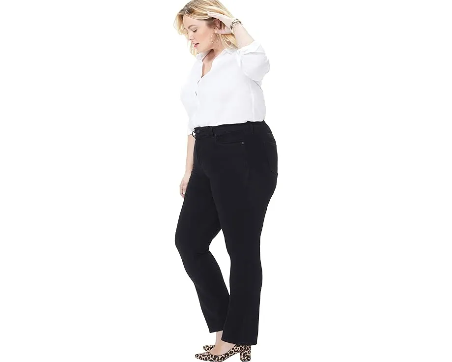 Джинсы NYDJ Plus Size Marilyn Straight с технологией Lift Tuck для уверенного образа в черном цвете