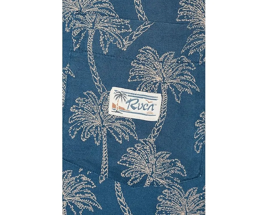 Рубашка RVCA Exotica SS из льна и вискозы с полосками