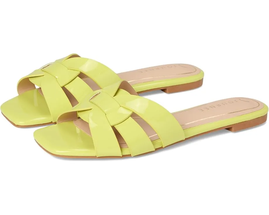 Сандалии Journee Collection Arrina с плоской подошвой и веганской кожей