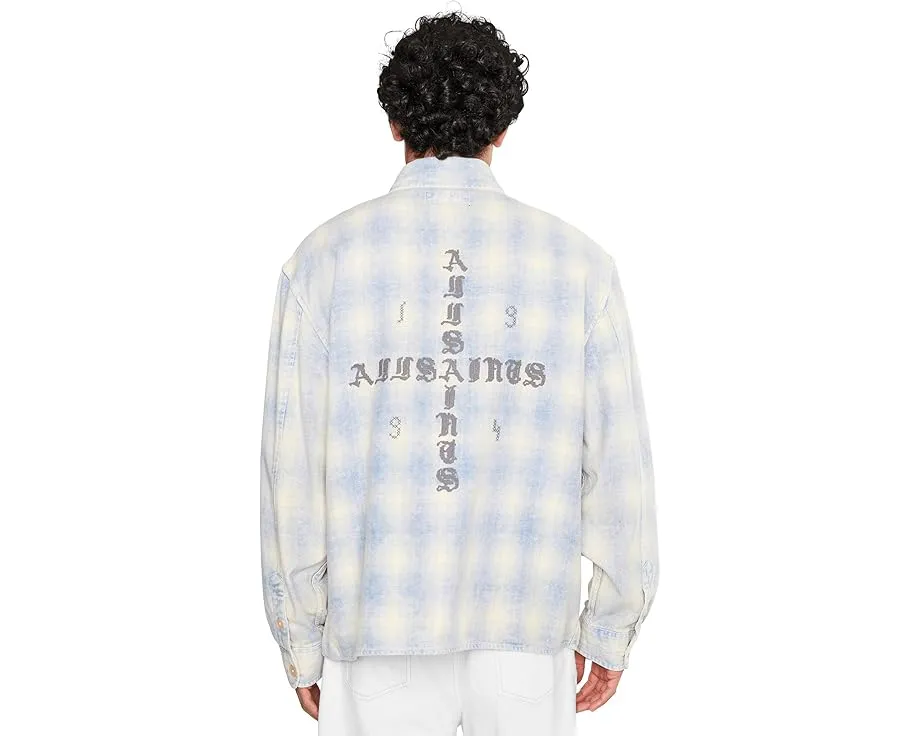 Рубашка AllSaints Santos с длинным рукавом и клетчатым принтом