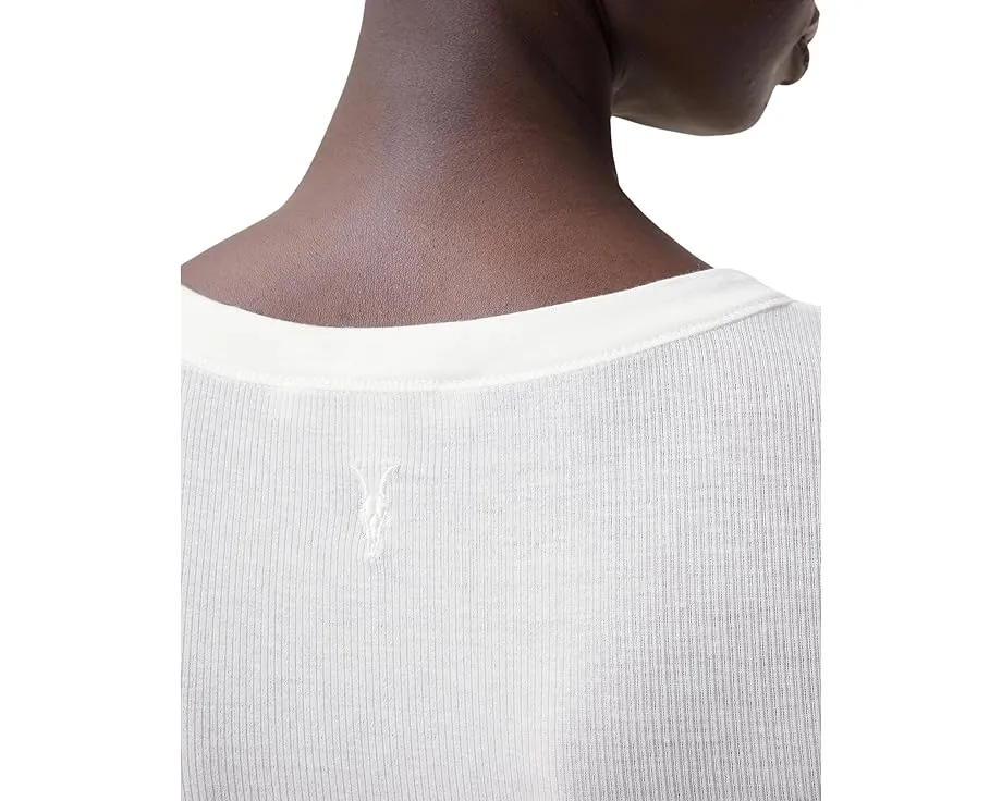 Футболка AllSaints Bec с длинным рукавом и облегающим кроем из лиоцелла