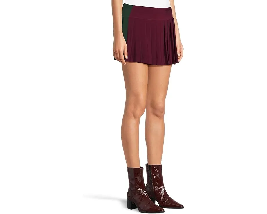 Юбка для пиклбола Norma Kamali с боковой полосой и складками