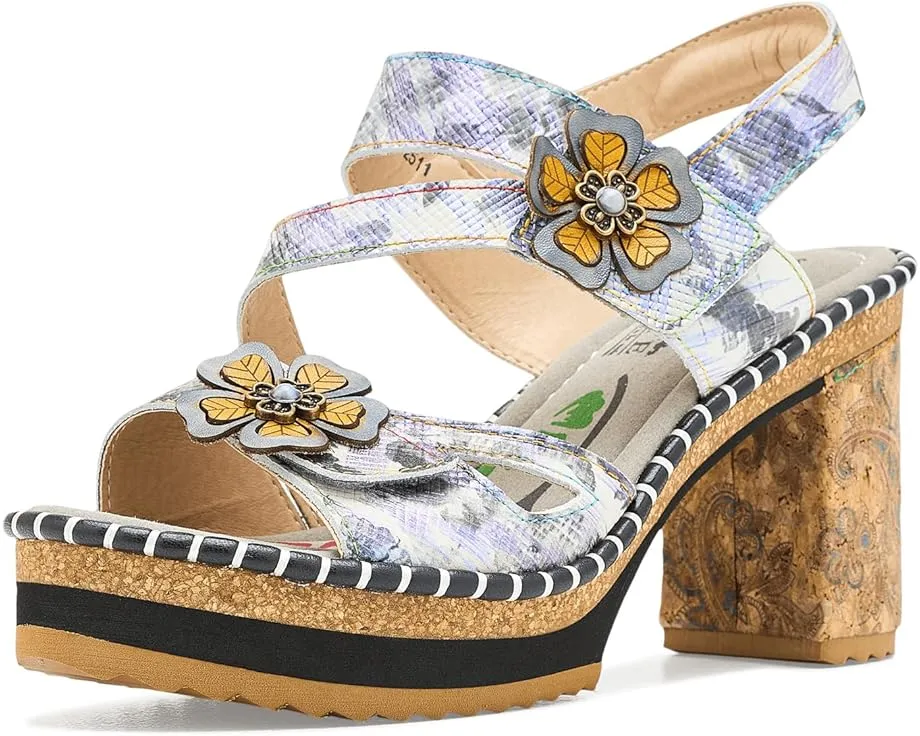 L'Artiste by Spring Step Сандалии Escapartist с ромбовидным плетением и массивным каблуком