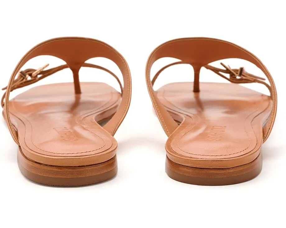 Schutz Плоские сандалии Tana Flat с квадратным носком и кожаной подкладкой