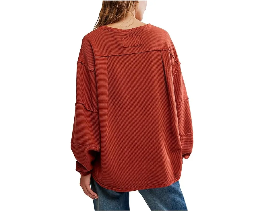 Free People футболка We The Free Total Eclipse оверсайз с рубчиком