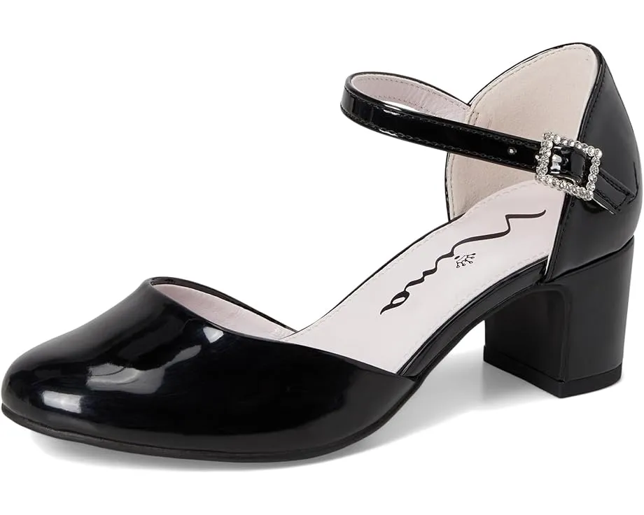 Детские туфли-лодочки Nina Kids Macey с прямым каблуком и кристальной пряжкой