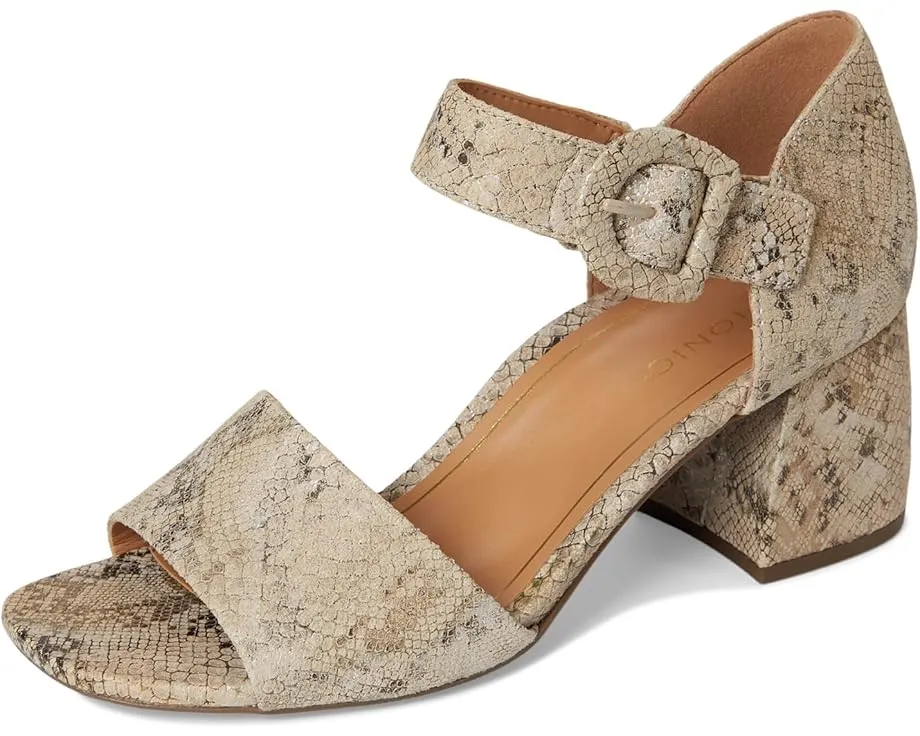 Сандалии VIONIC Chardonnay Ankle Straps на квадратном каблуке с поддержкой свода стопы