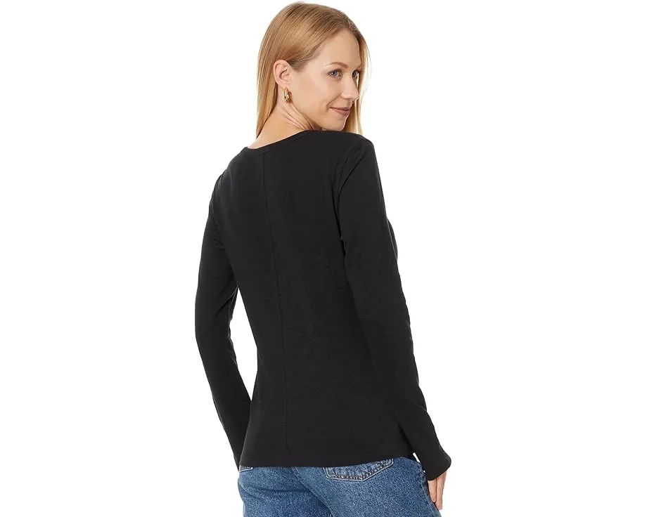 Lilla P Long Sleeve Crewneck из хлопка с прямым подолом
