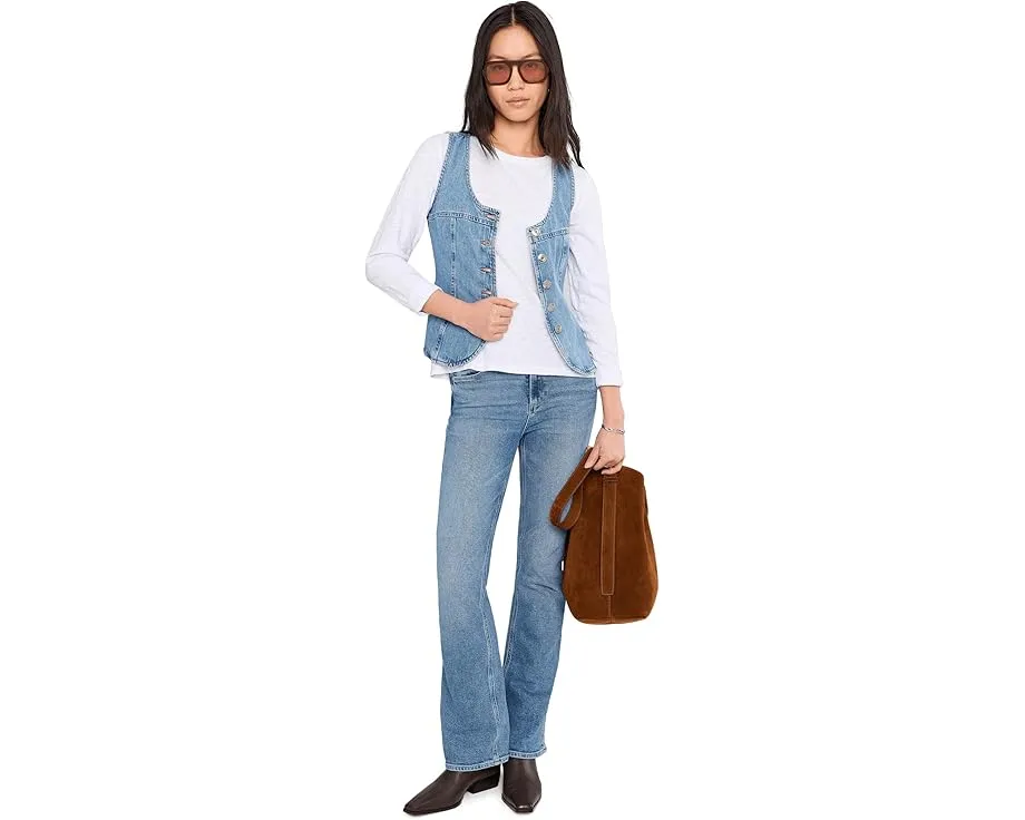 Джинсы High-rise Laurel Canyon 32 дюйма (81.28 см) с рельефными шлёвками в цвете Big Sky от Paige