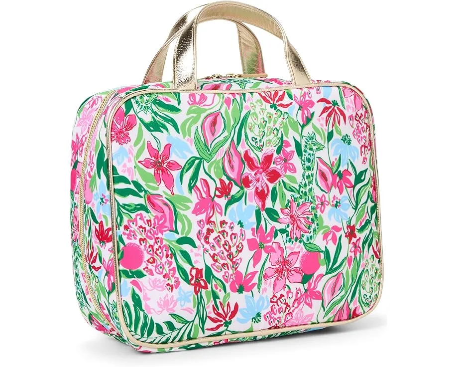 Косметичка Lilly Pulitzer Constance Case с верхней молнией и ручками