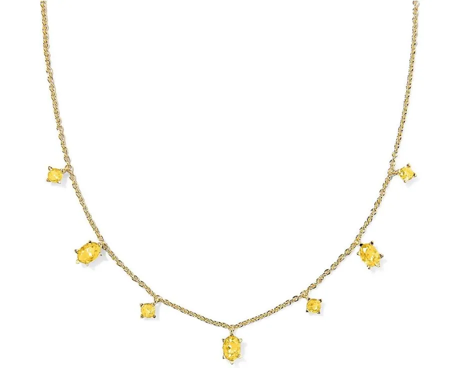 Колье Kendra Scott Cailin с нежным рядом кристаллов и застежкой-лобстер