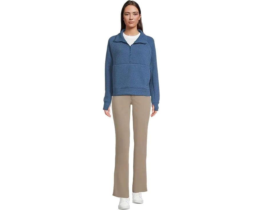 Свитшот L.L.Bean Ridgeknit с полузастежкой молнией и капюшоном-карманом