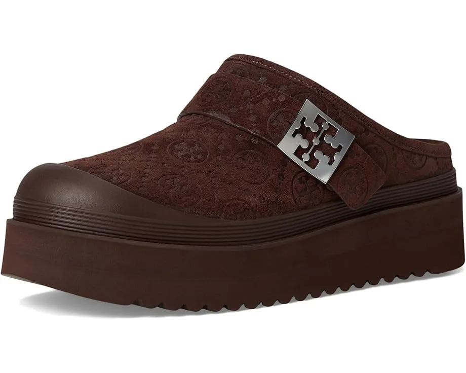 Мюли Mellow на платформе с подкладкой из овчины и фурнитурой Double T Tory Burch