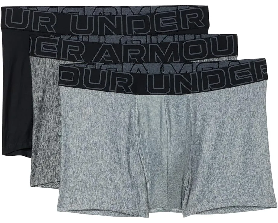 Набор из 3 боксеров Under Armour Performance Tech Solid длиной 3 дюйма (7.62 см) с технологией быстрого высыхания