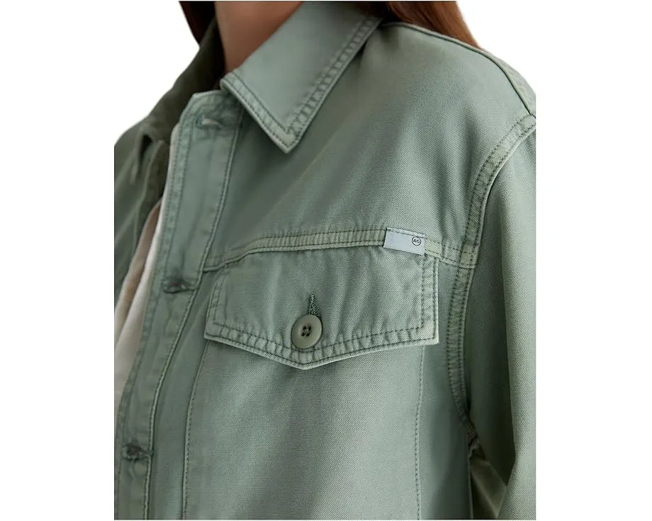 Укороченная рубашка-куртка Valleta Utility Shirt Jacket от AG Jeans с накладными карманами