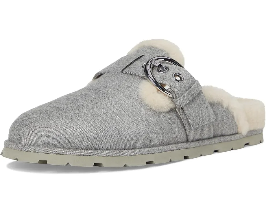 Stuart Weitzman Мюли Chrystie из овчины с большой пряжкой