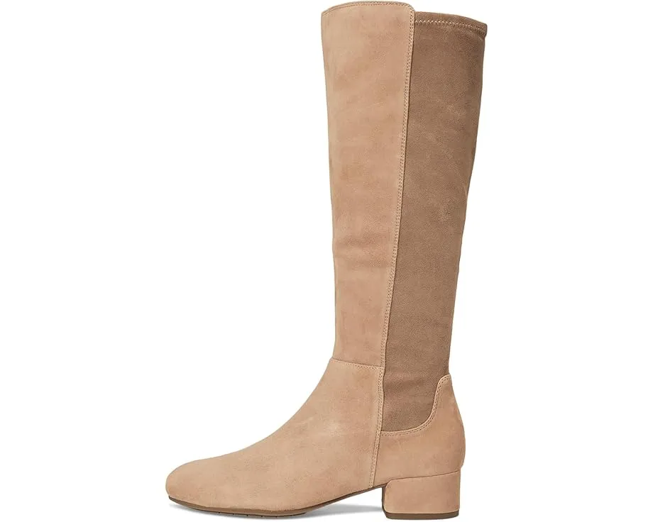 Ботинки Dune London Tayla до колена из замши на низком каблуке