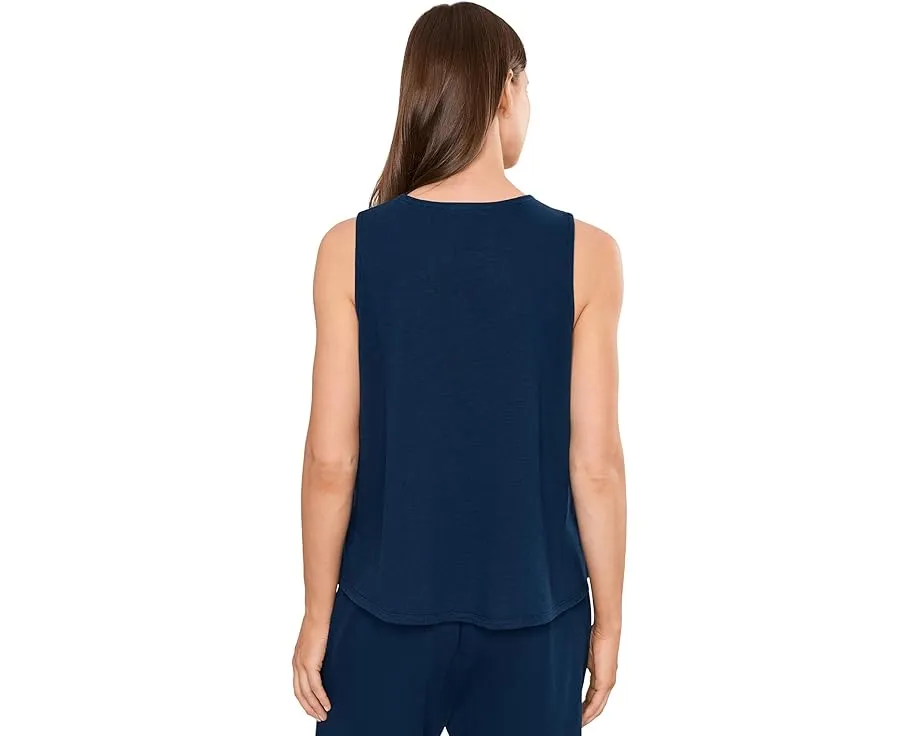Топ Eileen Fisher Garment Dyed Terry Crew Neck глубокого синего цвета