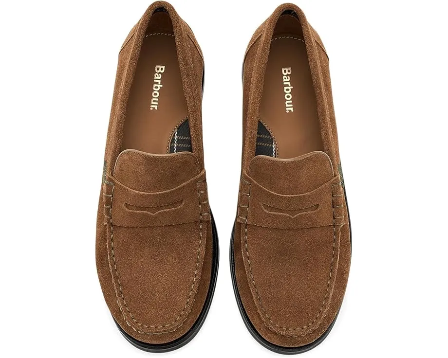 Barbour Linford мокасины из замши с контрастной строчкой и резиновой подошвой
