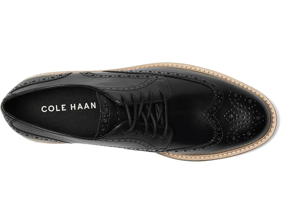 Туфли Cole Haan Morse Grand Wingtip Oxfords из кожи с декоративными перфорациями