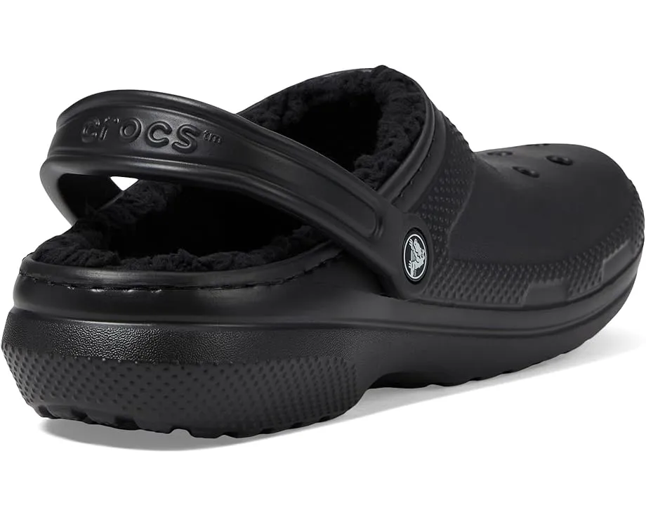 Классические утепленные кроксы Crocs с искусственным мехом и регулируемым ремешком