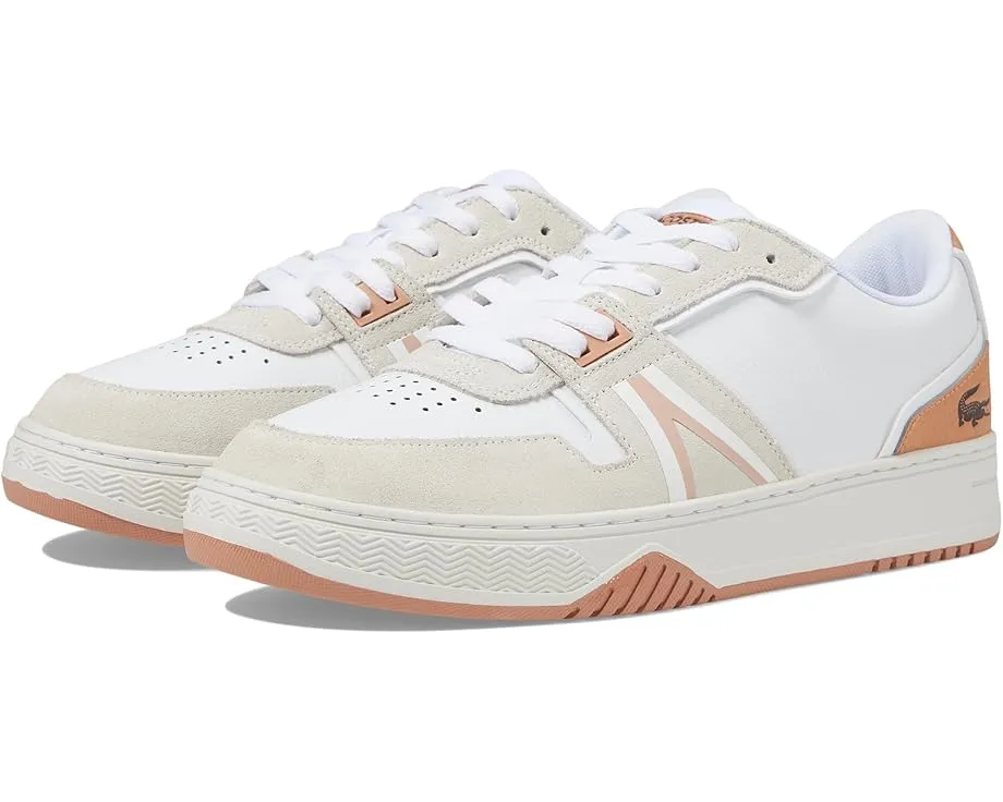 Кроссовки Lacoste L001 из кожи с замшевым мыском и спортивной эстетикой