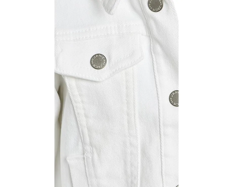 Janie and Jack Детская джинсовая куртка White Denim для малышей