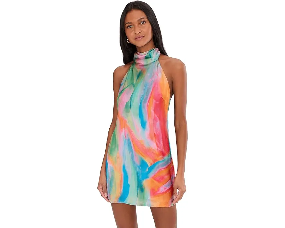 Мини-платье Show Me Your Mumu Lisa с горлом водолазкой и топом на запах