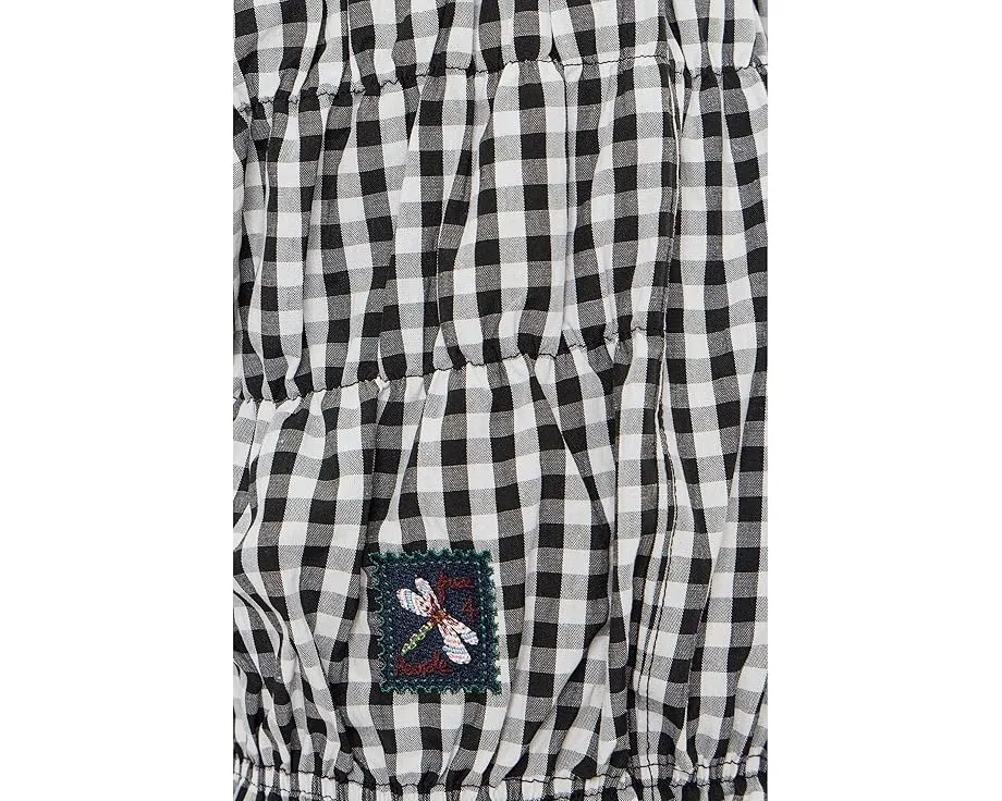 Шорты-блумеры Free People Favorite Find из хлопка с рисунком в клетку