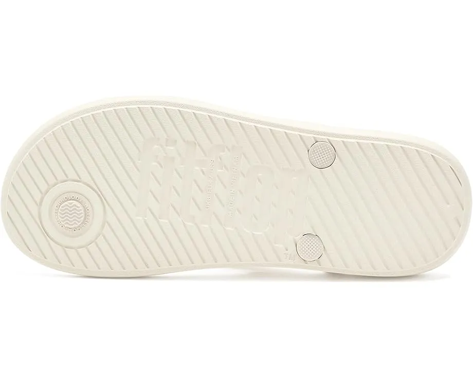 FitFlop Iqushion Textured-Strap Flip-Flops с клиновидным каблуком