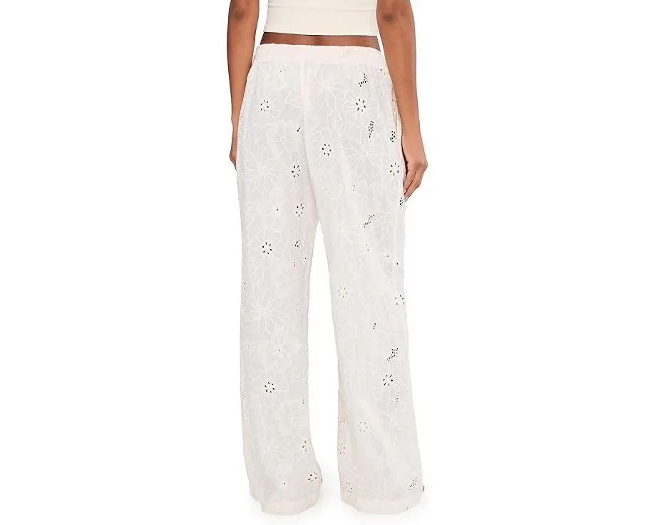 Штаны Free People Day Drift с цветочной вышивкой и широким кроем