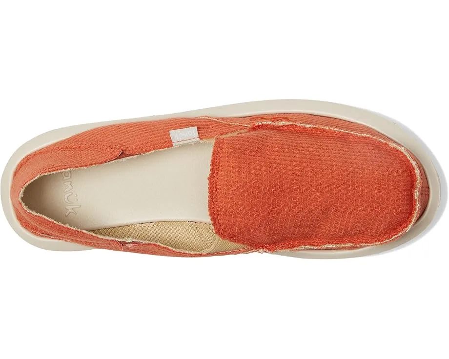 Sanuk Donna Waffle Knit с вафельной вязкой и стелькой Soft Top с защитой от запаха