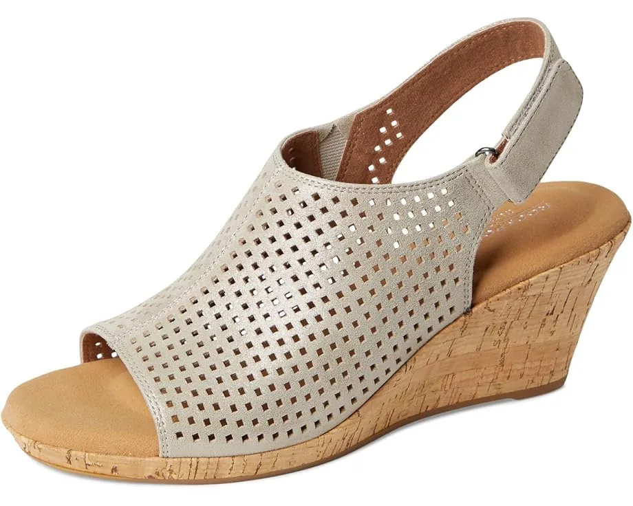 Сандалии Rockport Briah Perf Sling с открытым носком и пробковой платформой