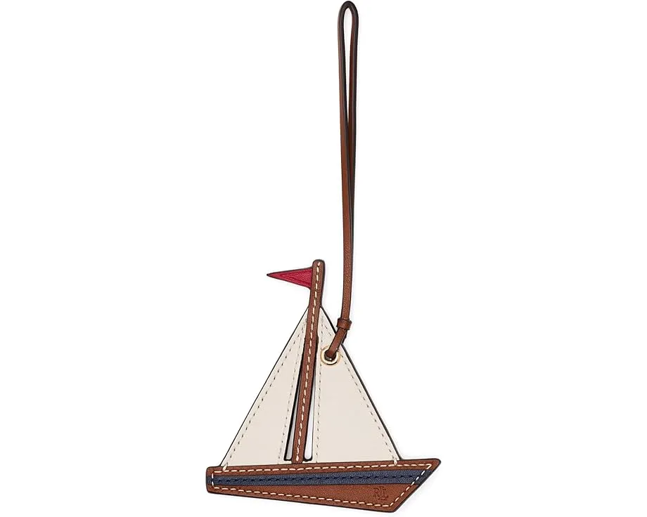 Кожаный шарм Lauren Ralph Lauren с цветным принтом парусника