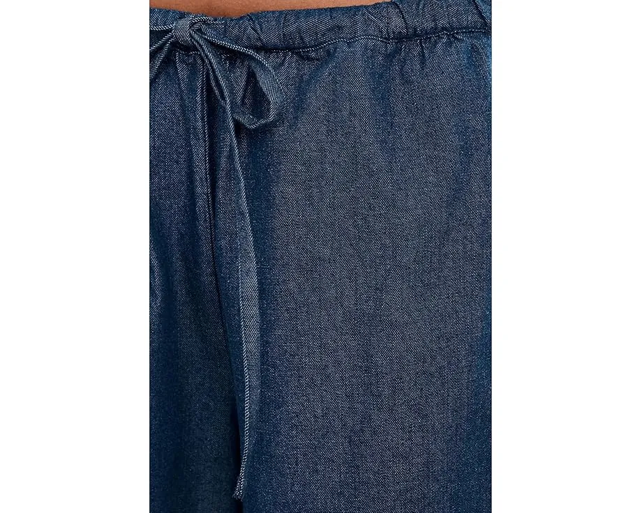 Брюки Madewell Denim Embroidered-Hem Pull-On с вышивкой