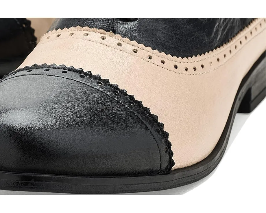 Туфли Miz Mooz Ina Flats с цветным блоком и шнуровкой на квадратном каблуке