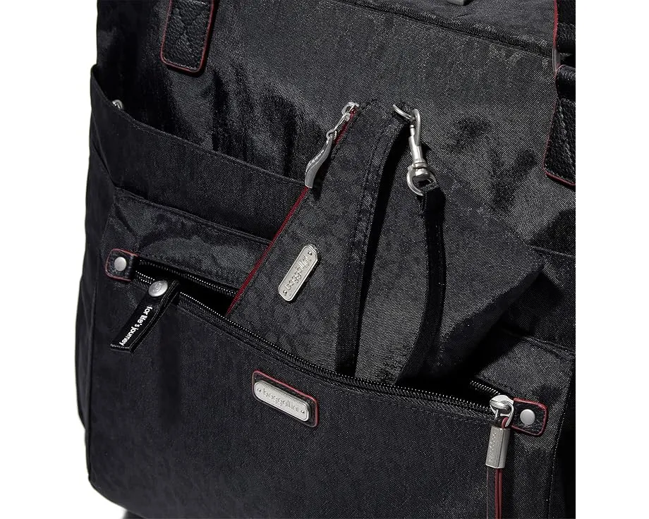 Baggallini расширяемая сумка-тоут для ноутбука с наручным чехлом для телефона RFID