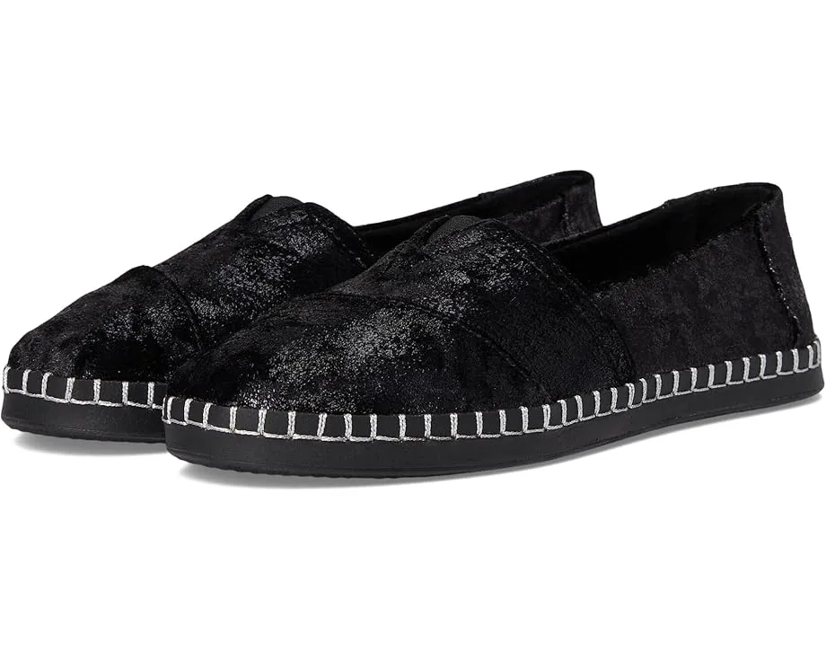 Тапочки TOMS Alpargata Leather Wrap с клетчатым верхом и искусственным мехом