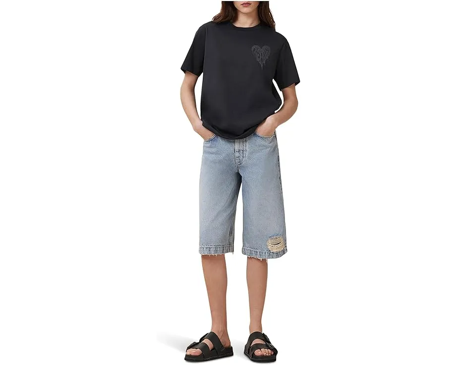 Футболка AllSaints Poster Bf Tee с графическим принтом на груди и спине