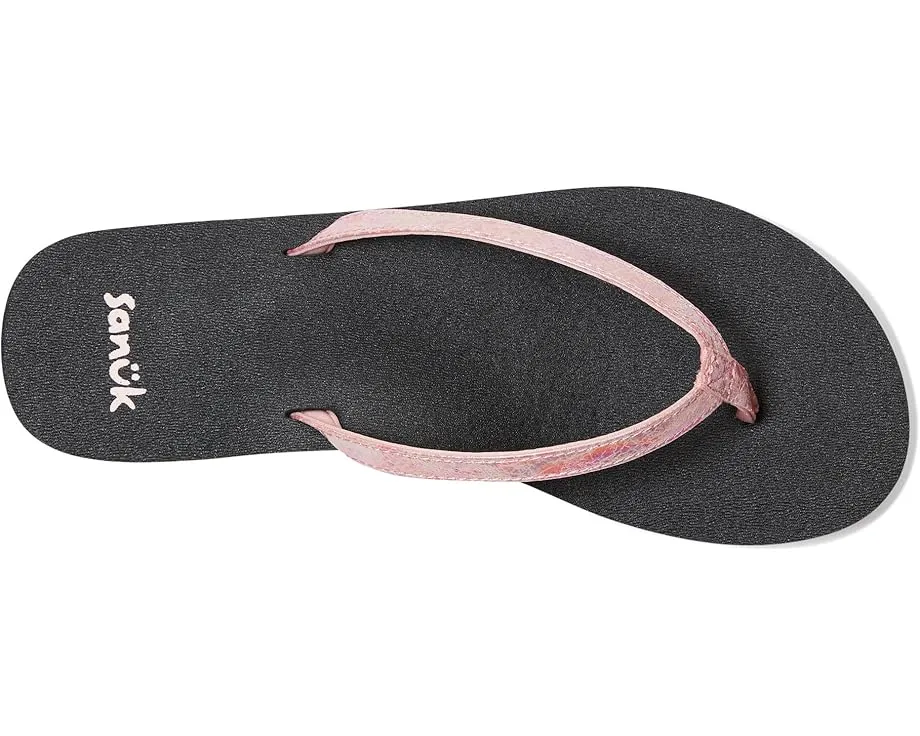 Сланцы Sanuk Yoga Joy II Iridescent с металлическим верхом и стелькой из пены с эффектом памяти