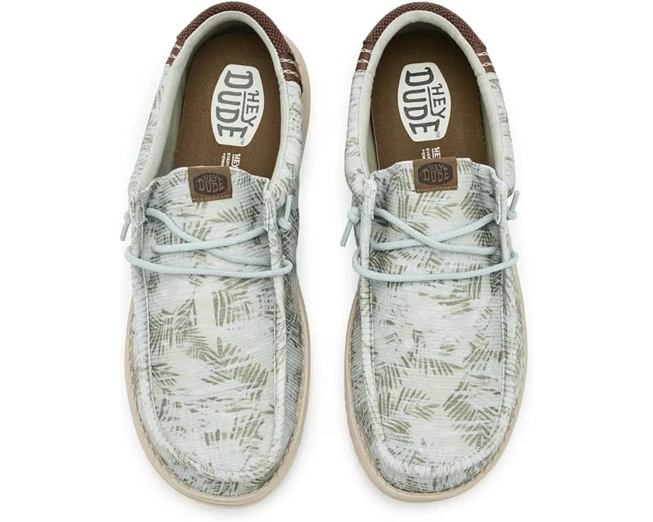 Слипоны Hey Dude Wally Washed Palm с принтом и круглым носком