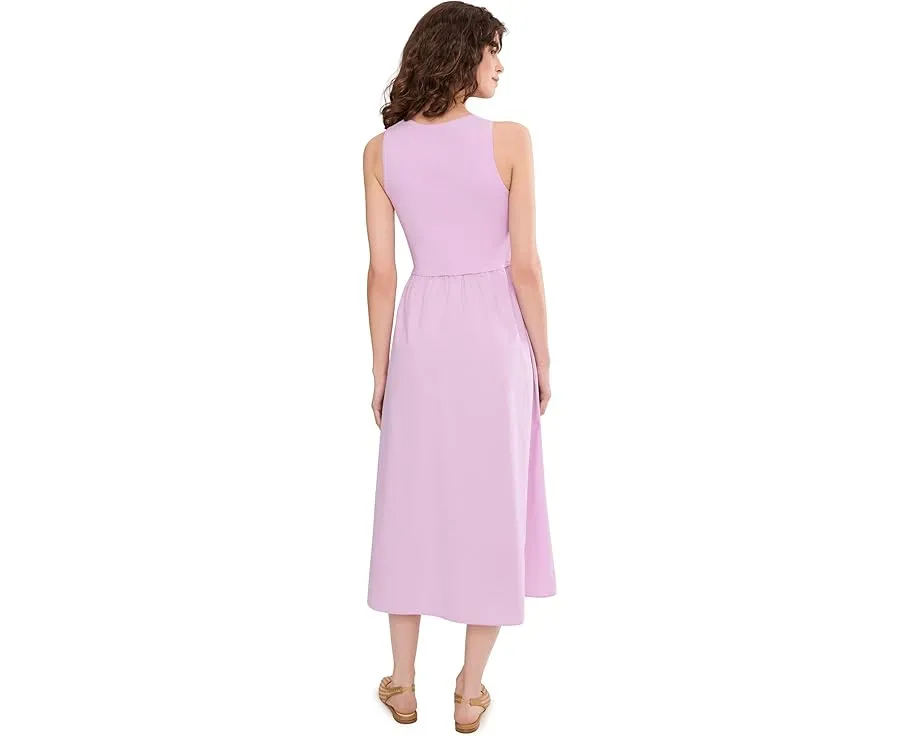 Mixed Media Scoop Neck Dress