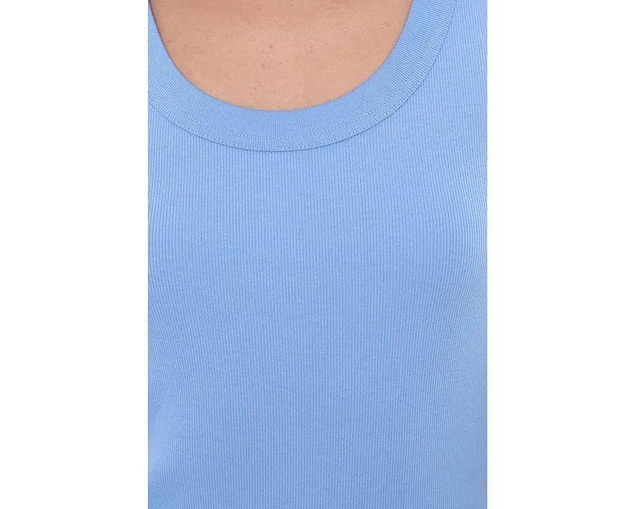 Майка NIC+ZOE Petite с ребристым узором и глубоким вырезом лодочкой