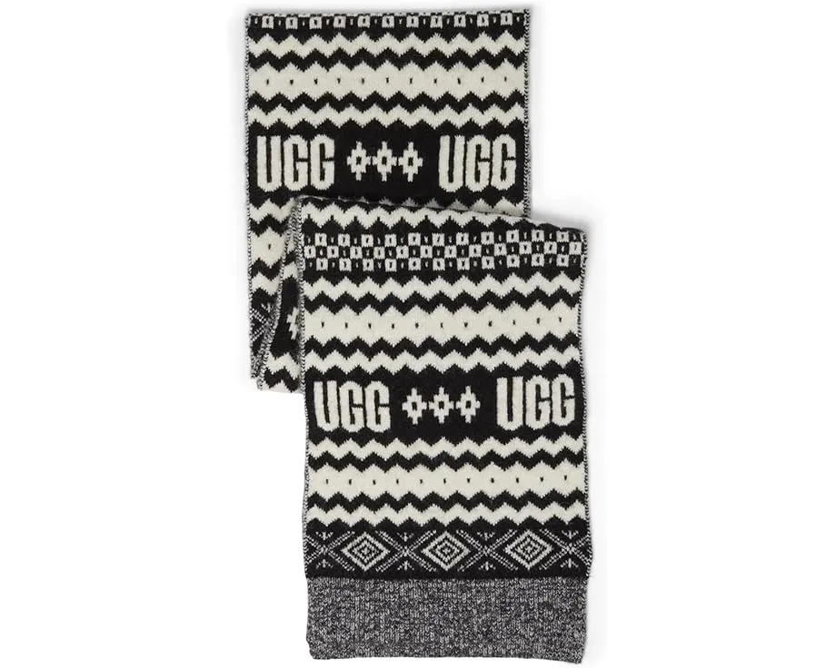 Набор Isle Set от UGG с шапкой и шарфом в жаккардовом узоре