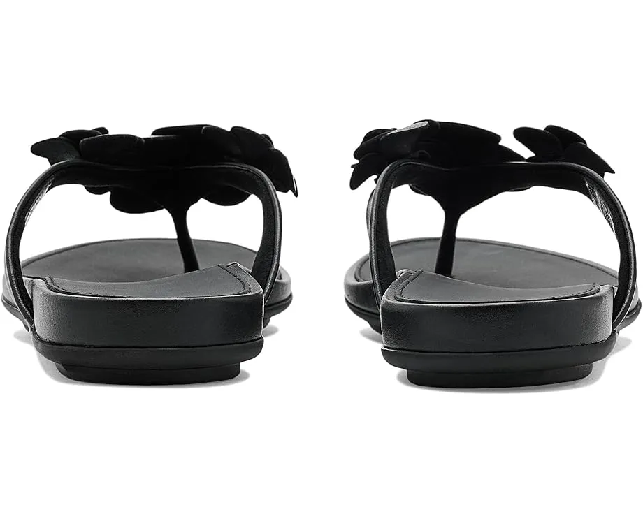 Шлепанцы FitFlop Gracie Flower Leather Flip-flops с цветочным принтом