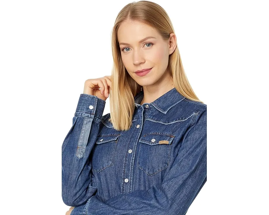 Джинсовая рубашка Ariat Farriday с отстроченными карманами