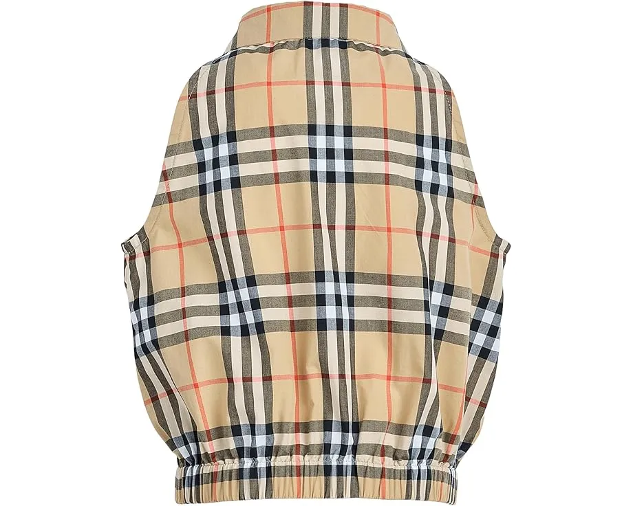 Блуза Burberry Kids Mabel с клетчатым узором и воротником на пуговицах