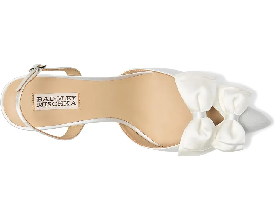 Туфли Badgley Mischka Giovanna на шпильке с шелковым верхом и двойным бантом