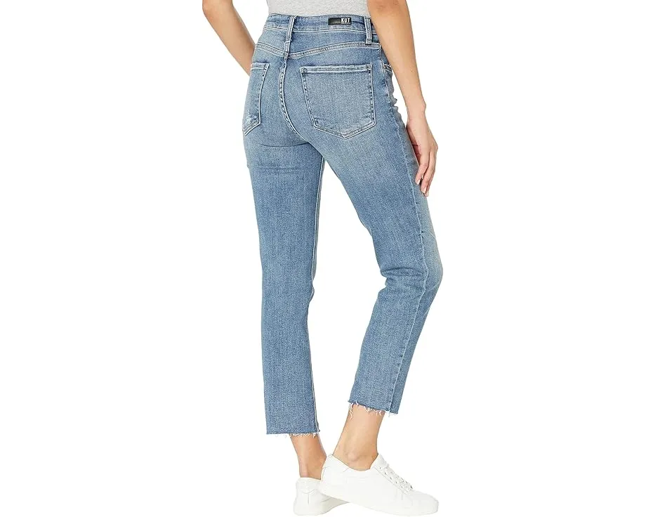 Джинсы KUT from the Kloth Rachael с высокой посадкой и прямым кроем для эффектного силуэта